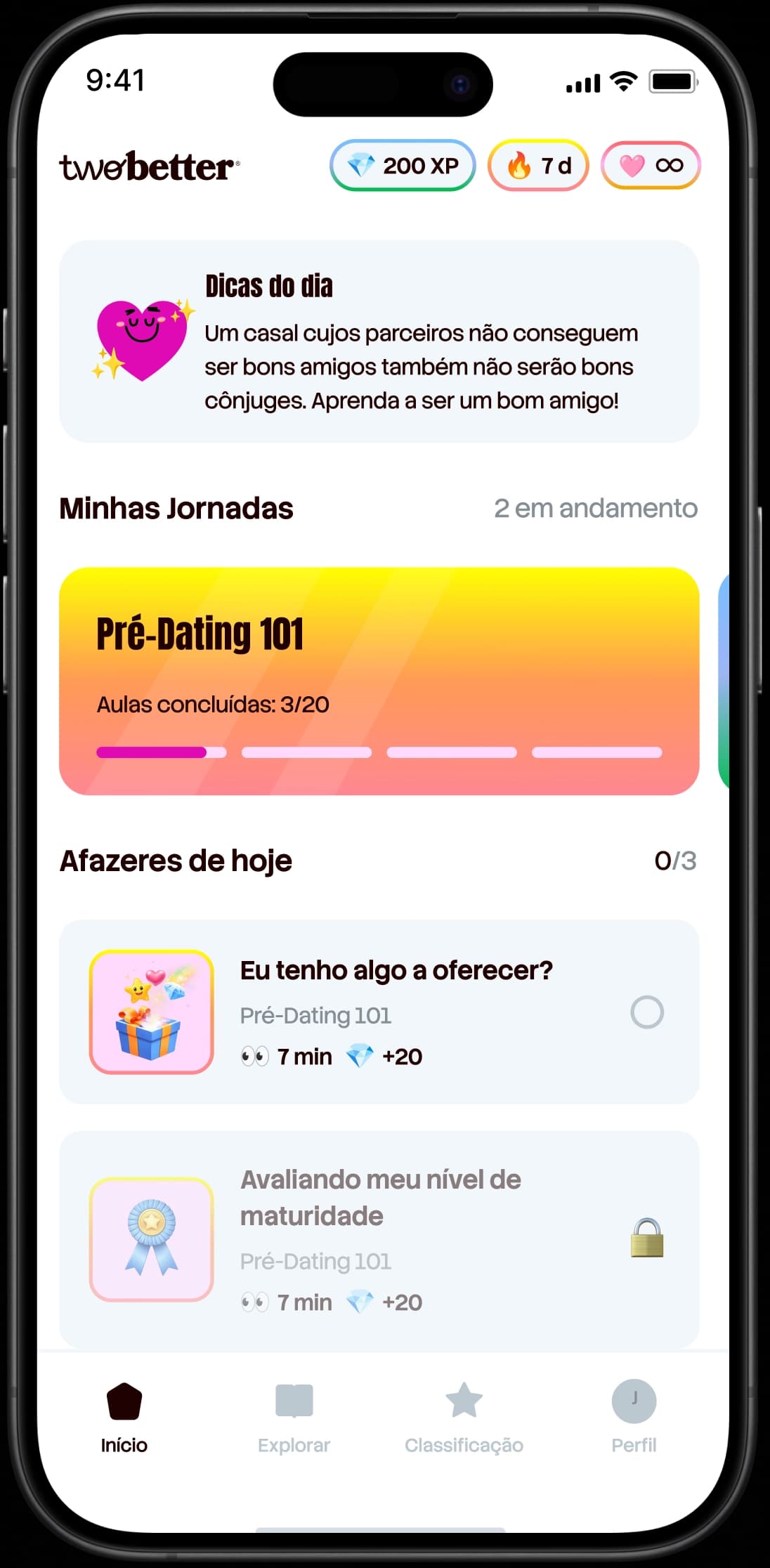 Tela principal do aplicativo